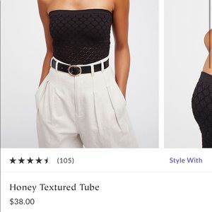 Free People Honey Textured tube top